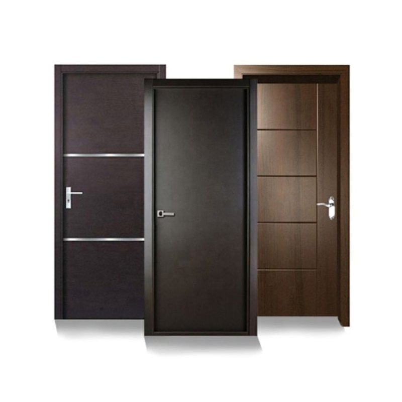 Advance Modern Solid Wood Interior and Exterior Doors White Front Entry Wood Panel