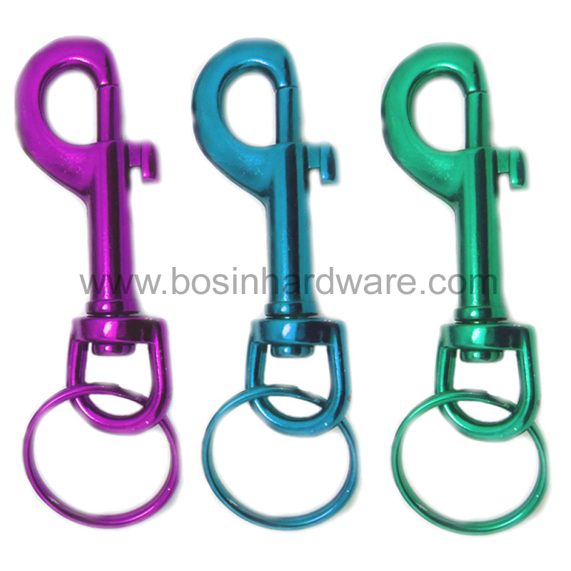 32mm Nickel Plated Metal Spring Snap Hook