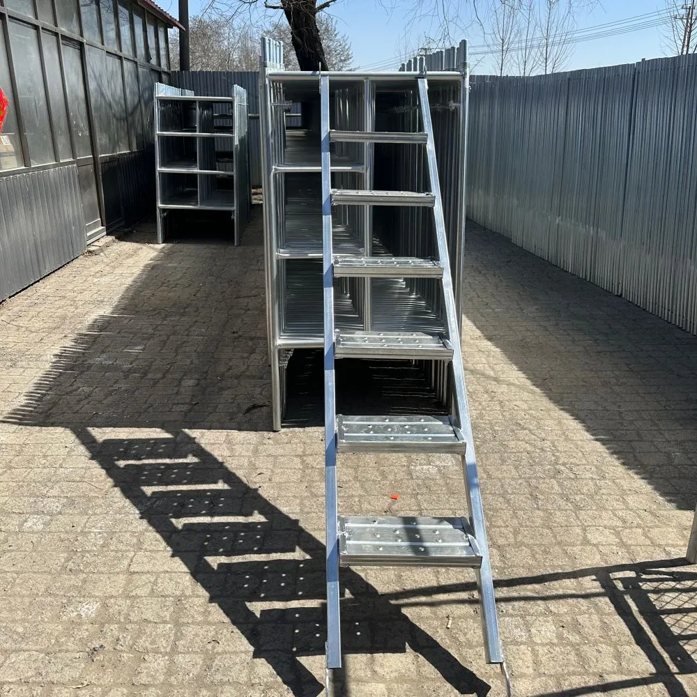 Q195/Q235 Galvanized Steel Mobile Frame Scaffolding Monkey Ladder Staircase