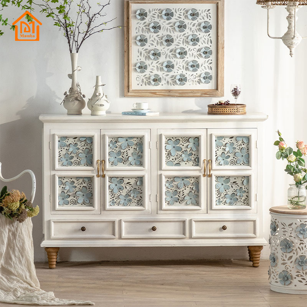 Шкаф массив дерева белый скандинавский стиль винтаж