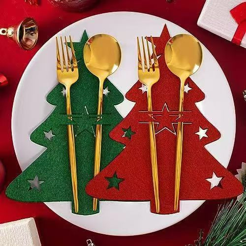 Hot Sale Cutlery Party Dining Dinner Table Kitchen Christmas Decoration Felt Cutlery Mat