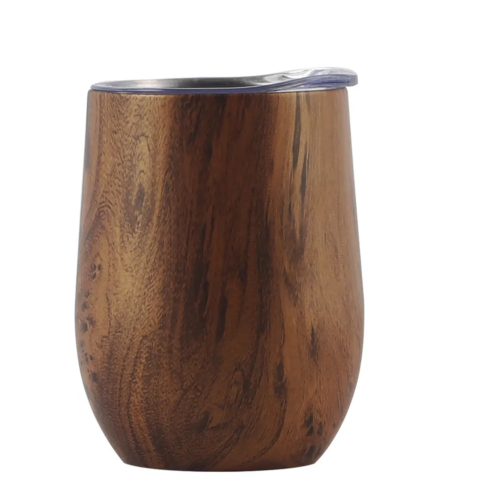 Double Wall Insulated Wine Glass, Stainless Steel Stemless Wine Cups with Lids for Coffee, Wine, Cocktails, Champaign