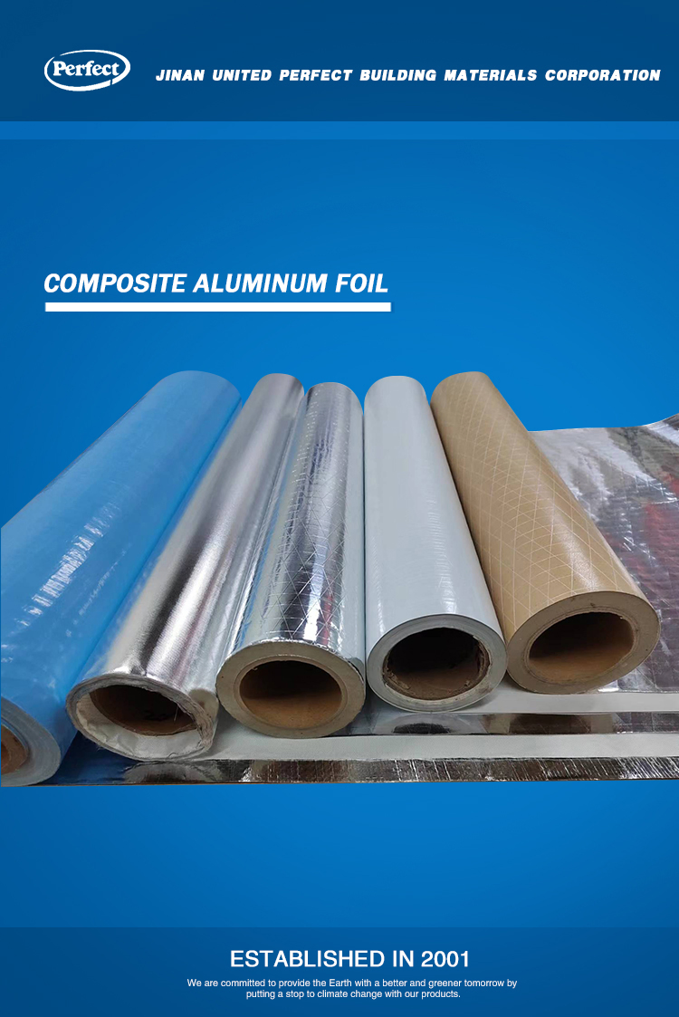 Perfessional Thermal Foil Supplier Reinforced Aluminum Foil Double Sided Alu Foil Scrim Kraft Foils