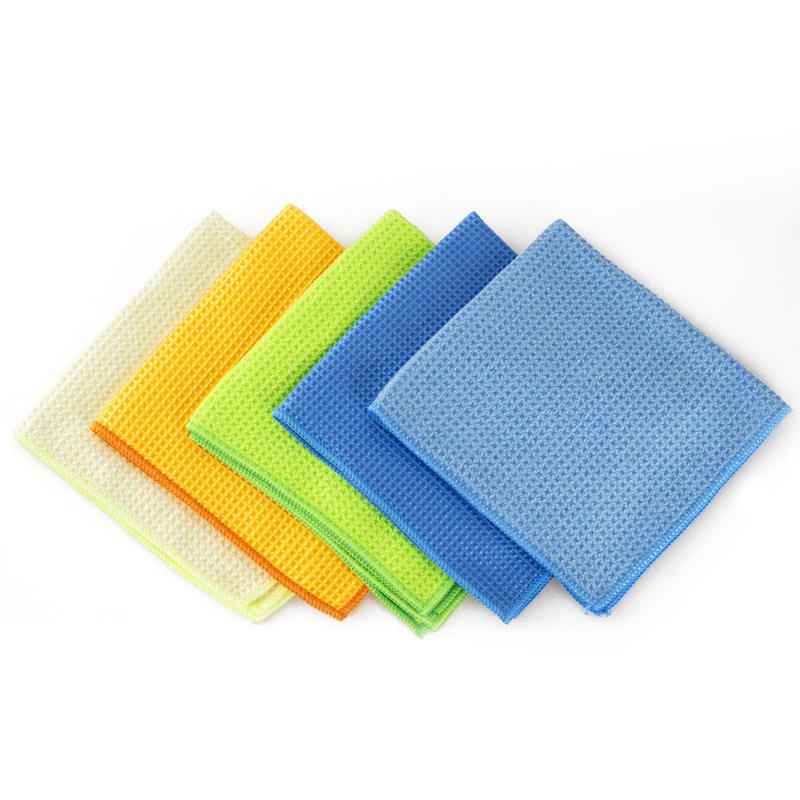 Custom Microfiber Hand Towel Dish Cloth Tea Towels Kitchen Lint Free Waffle Cleaning Microfiber Towels