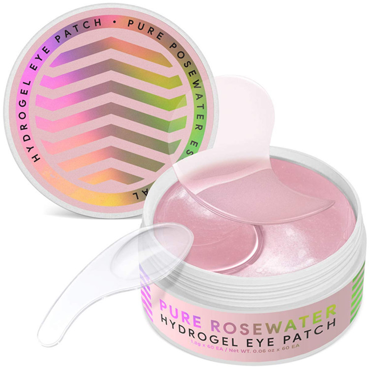 Custom Pure Rosewater Hydrogel Eye Patch Collagen Moisturizing and Hydrating Eye Mask