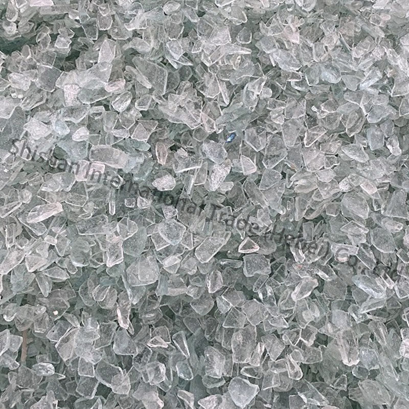 Clean Transparent Broken Glass Cullet, White Float Glass Used Directly Without Further Processing