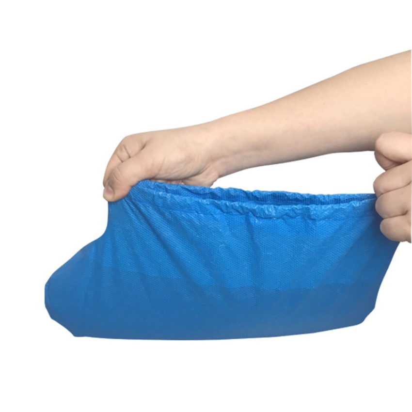 Disposable Waterproof CPE Plastic Anti-Slip Blue Safety Protective Overshoes for Medical Laboratory & Industrial Use