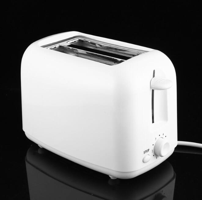 Easy to Use 2 Slice Colorful Rubber Painting Stainless Steel Bread Toaster for The Home