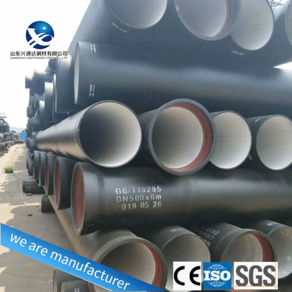 Manufacturer Supplier K7 K9 K8 C40 C30 Round Sewage Pipe Ductile Iron Double Ductile Iron Pipe