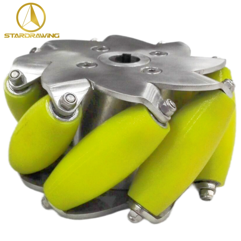 Stardrawing 304 Stainless Steel 100mm 4inch 100kg Mecanum Wheel for Agv