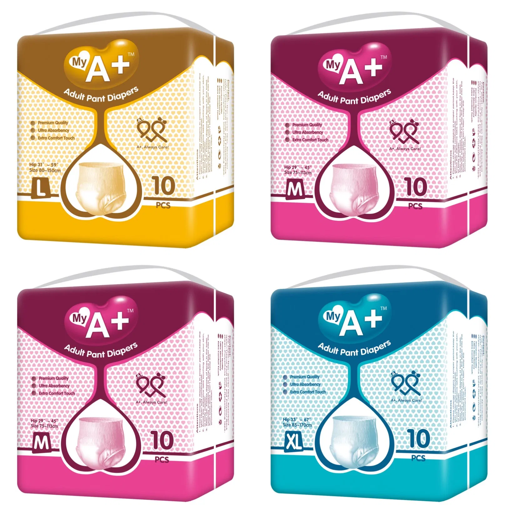 Factory Direct Hospital Home Use Cheap Price Adult Diapers Panties Disposable Adult Training Pull up Pants Diaper for Adult