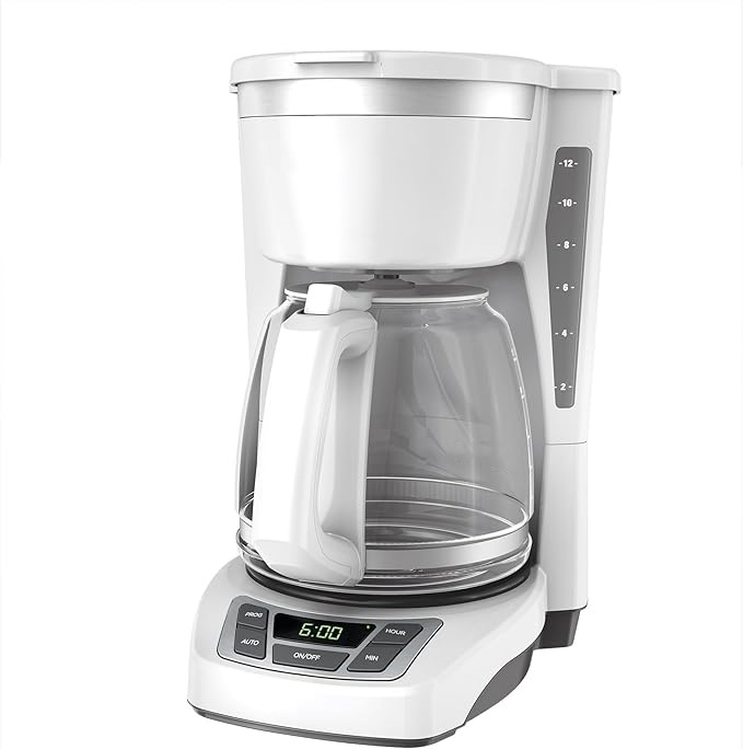 Professional 12-Cup Coffee Machine Smart Automatic Kitchen Appliances Glass Pot Coffee Maker