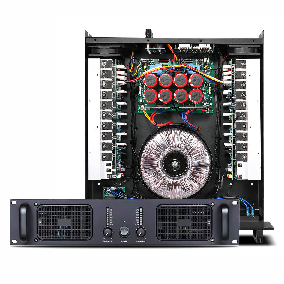 High-Power 2 X 650W Dual-Channel Karaoke Amplifier System