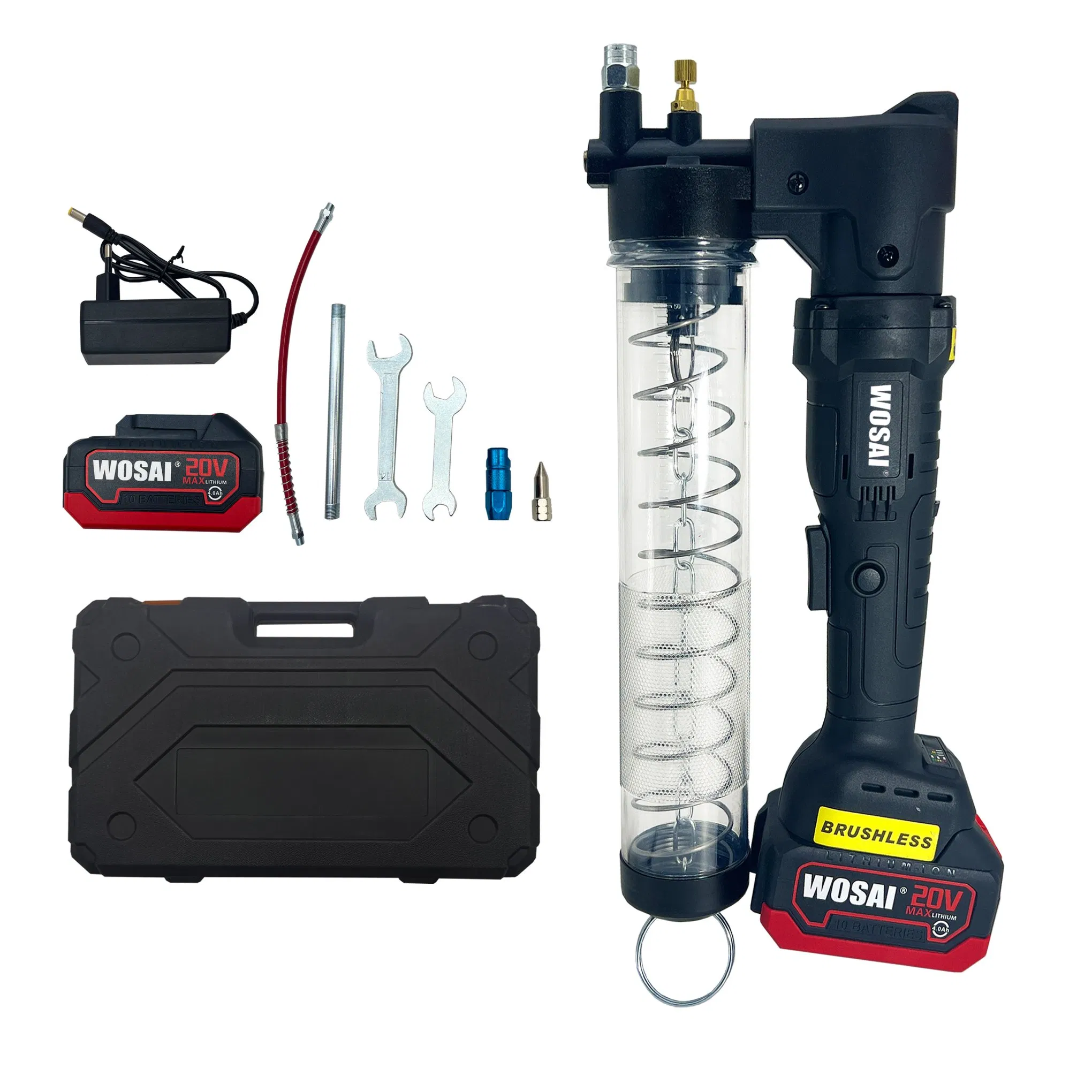 Wosai 600cc Electric High Pressure Portable Grease Gun 20V Cordless Grease Gun Tools