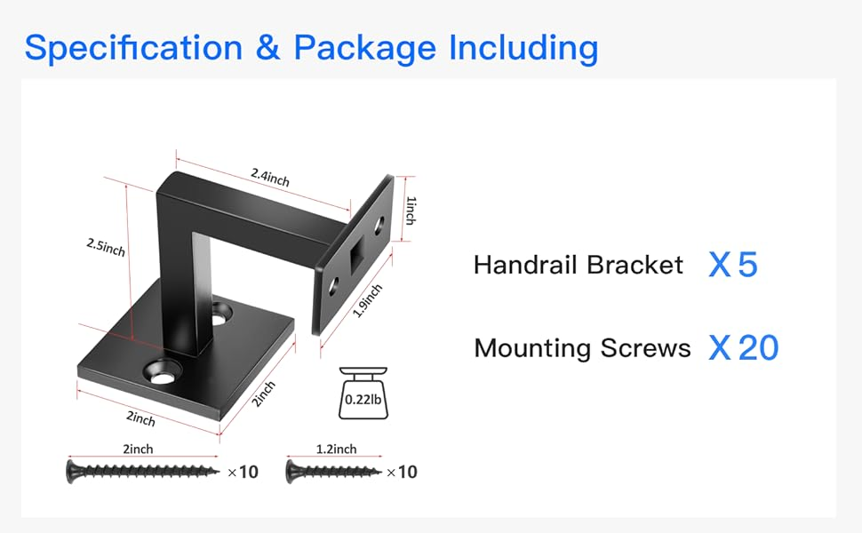 304 Stainless Adjustable Handrail Brackets for Stair Handrail