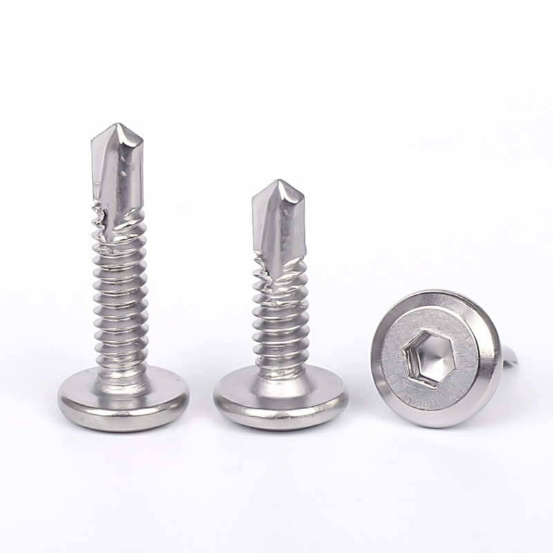 Stainless Steel Hex Socket Self Drilling Screw Stainless Steel Sheet Metal Flat Head Drilling Screw