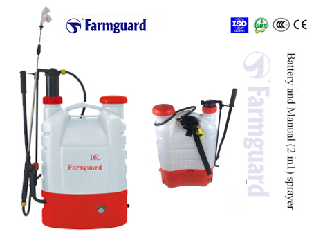 16L Agricultural 12V12ah 2 in 1 Battery Knapsack Power HVLP Fertilizer Sprayer