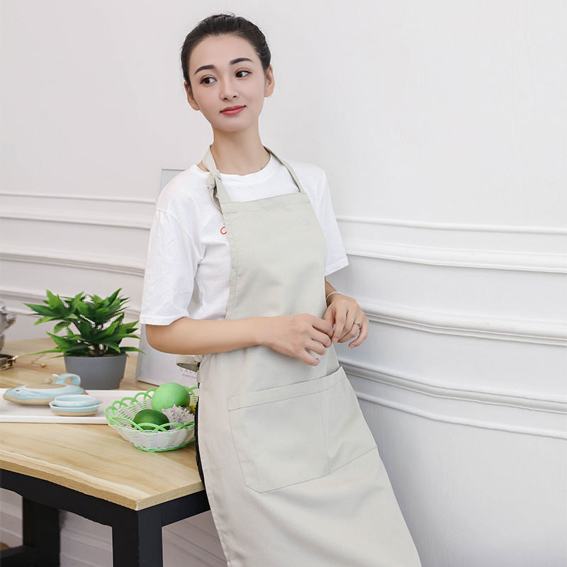 Reusable Eco-Friendly Durable Cleaning Apron for Business Kitchen Use with Multi-Function Pockets