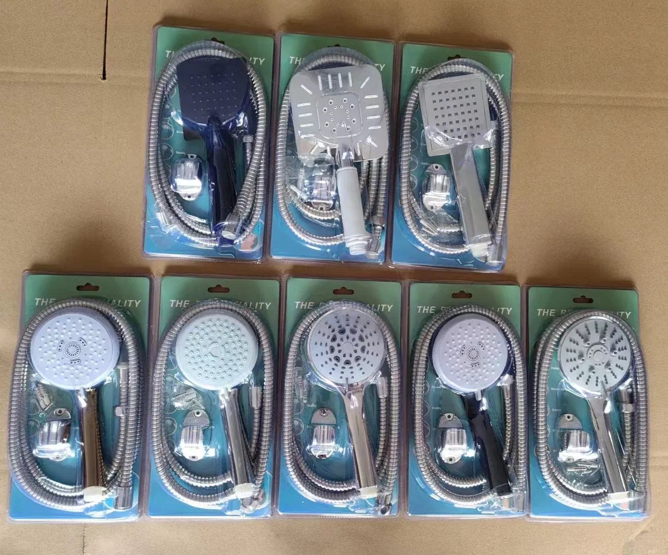 High-Pressure ABS Plastic Shower Set, Chrome Plating with Rainfall and Massage Modes