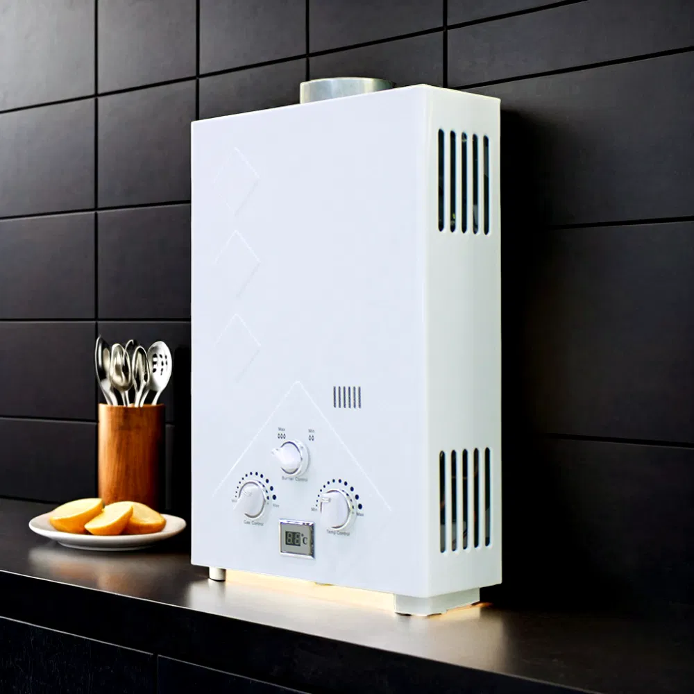 Copper Tank Flue Gas Heater with 3-Knob Interface 12-24kw Power