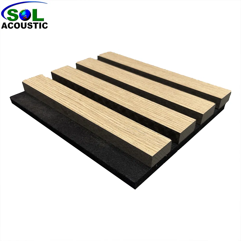 Sol Acoustic Wood Slat Acoustic Panel Soundproofing Pet Felt MDF Board
