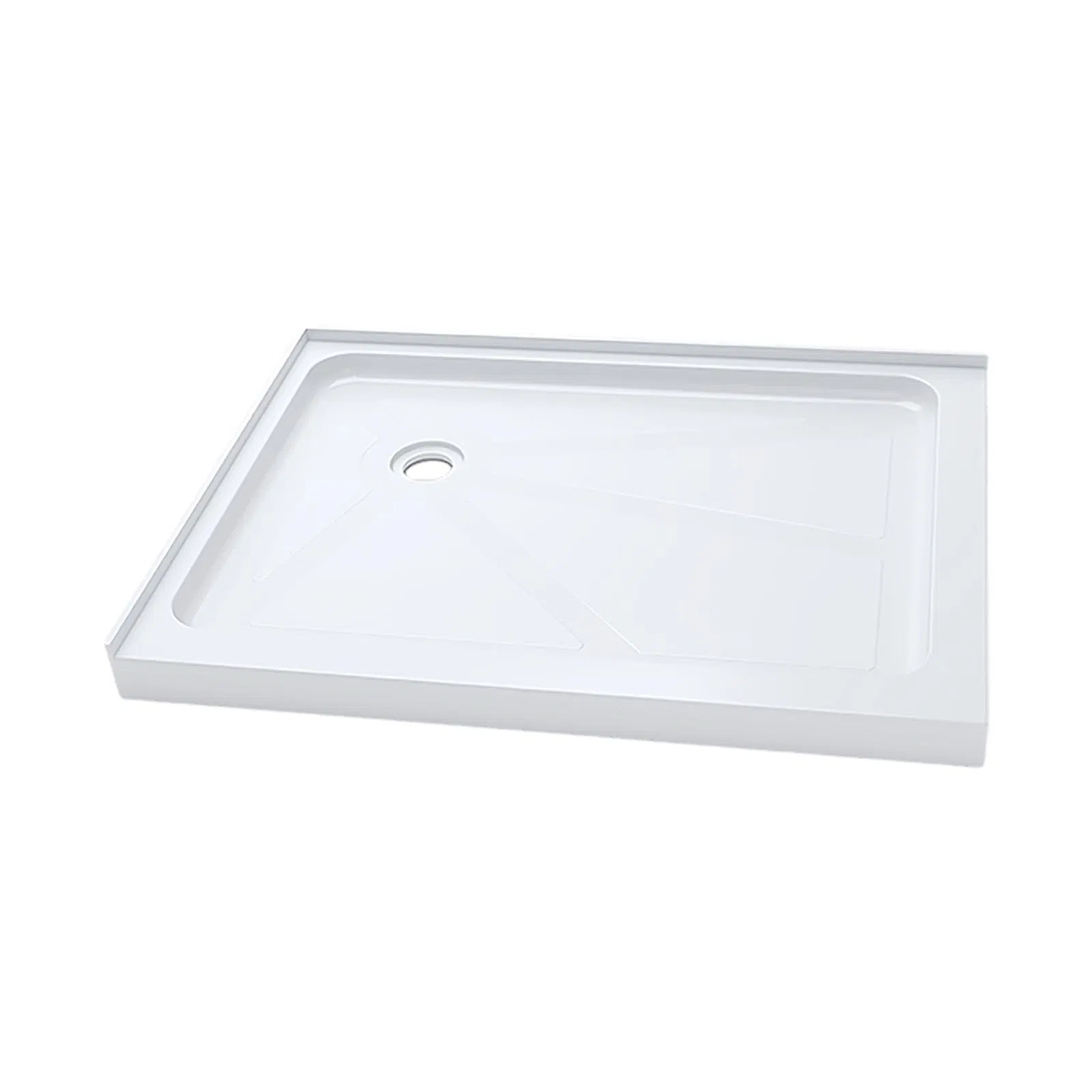 Cupc Artificial Stone Acrylic White / Black Anti-Slip Shower Base for Bathroom