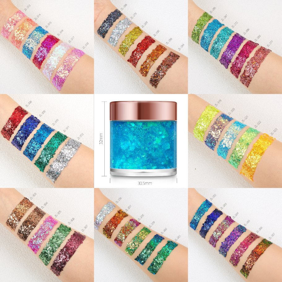 Halloween Party Neon Makeup Face Body Glitter Gel Duochrome Gel Glitter