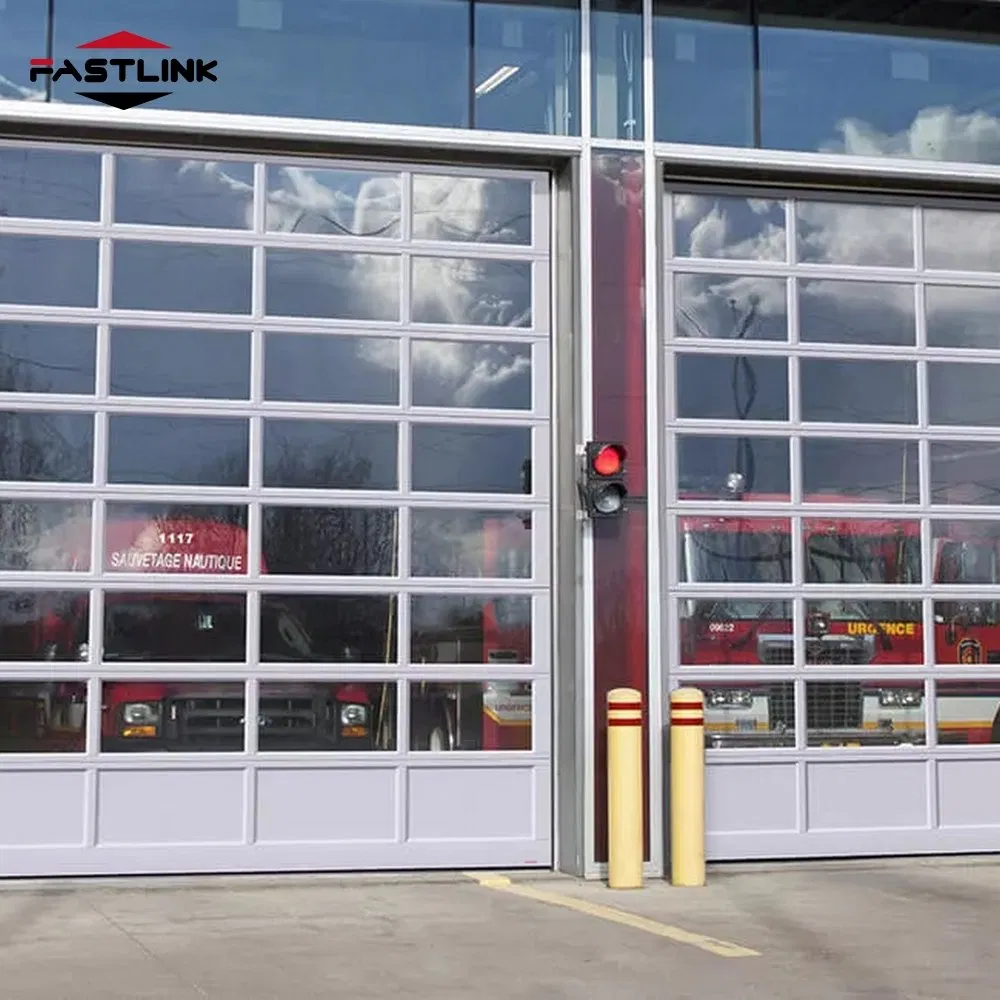 Fastlink Direct Sale Customized Home Villa Alloy Spring Automatic Glass Insulated Garage Doors