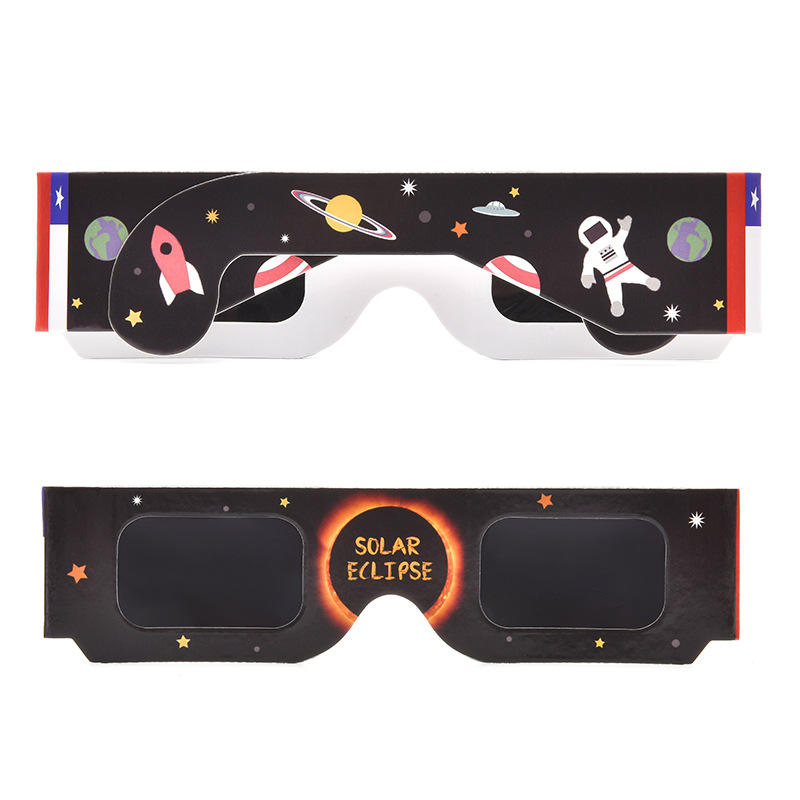 Hot Selling ISO Certified Solar Eclipse Viewing Glasses Customized Cardboard Smart Solar Filter Lens Sun Shades