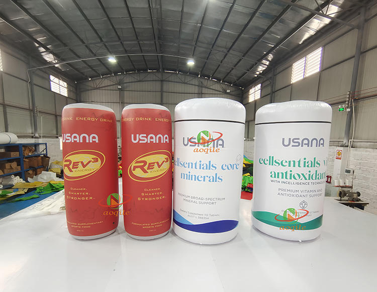 Customized Inflatable Tank and Balloon Decoration for Advertising Large Inflatable Bottle Models