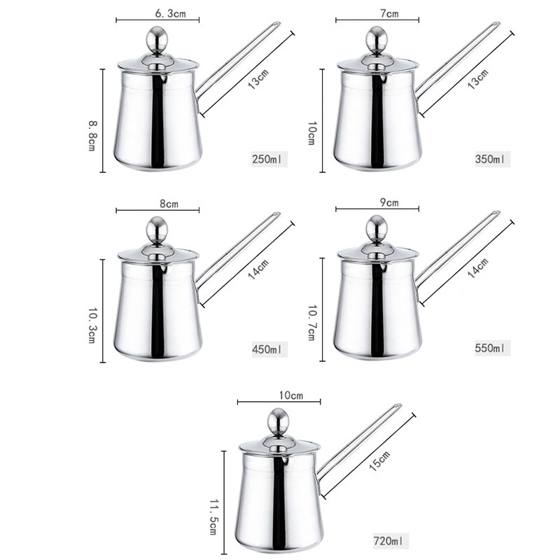 Stainless Steel Hand Brewed Milk Pot Latte Art Cup Coffee Kettle