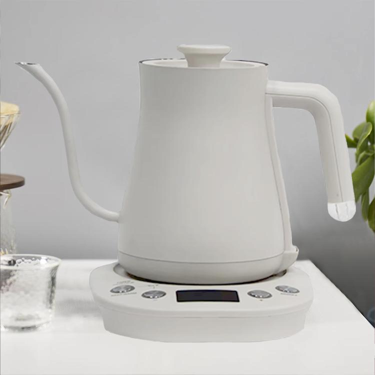 0.6L Electric Tea Kettle 1200W Quick Heating Keep Warm Stainless Steel Metal Coffee Kettle for White Pour Over Coffee Drip
