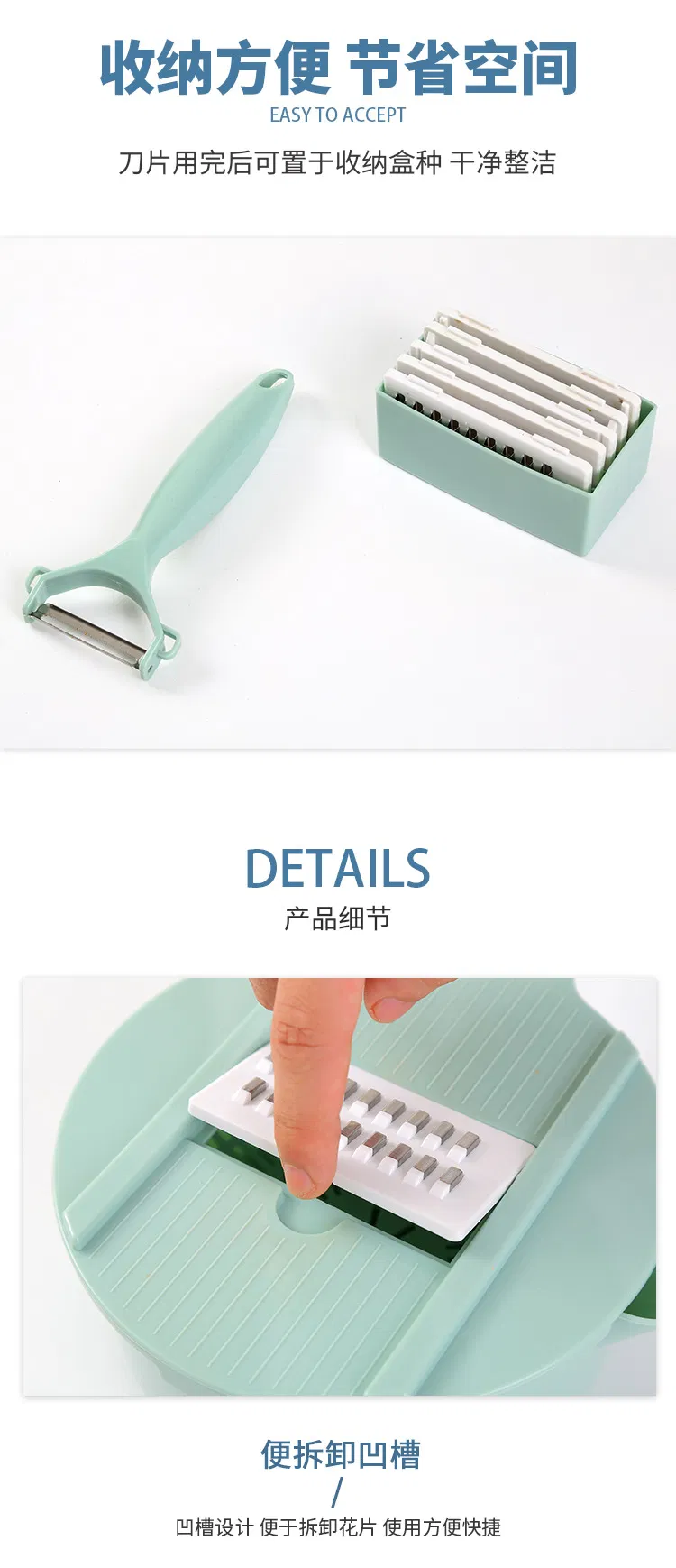 Multifunctional Kitchen Vegetable Cutter Cut Potatoes Garlic Ginger and Egg White Separator