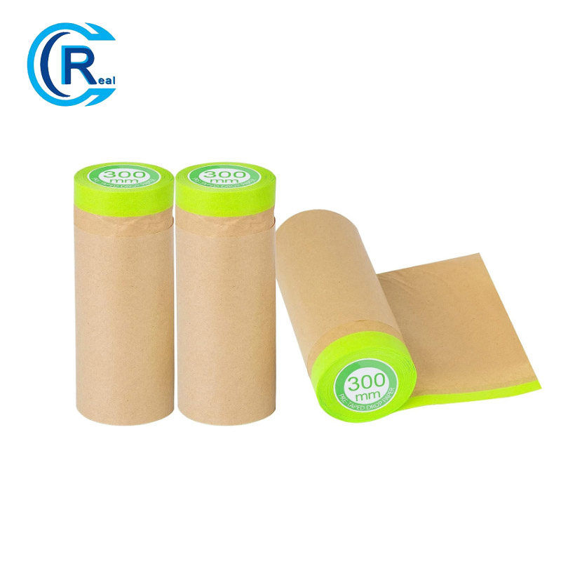 Pre-Taped Paint Masking Paper and Masking Tape Sets, 3 Rolls 22inch-50feet Painters Paper