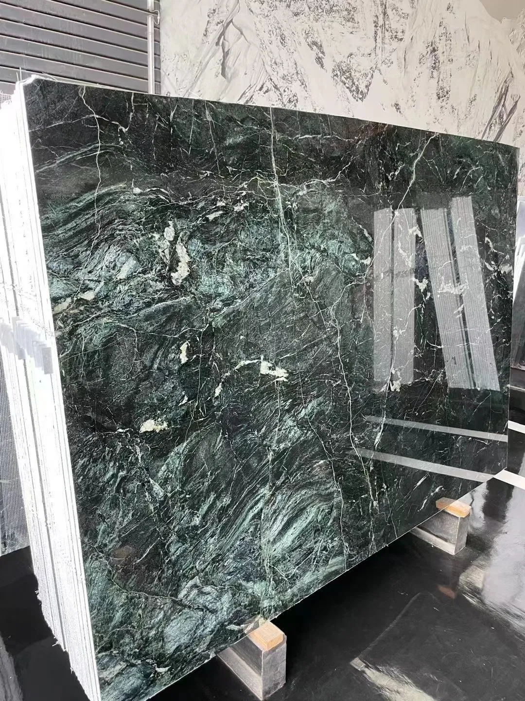 Green Marble Floor Tiles for Walling Flooring Big Slabs