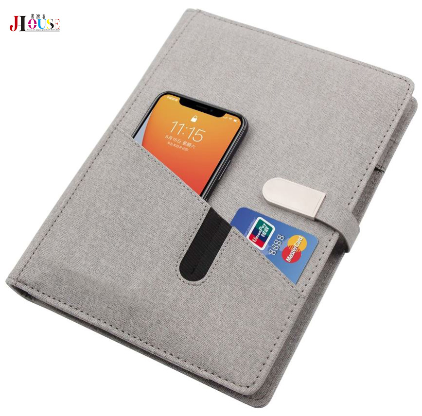 PU Leather Charging Notebook 8000mAh/10000mAh Battery and 8g/16g/32g USB Flash Drive