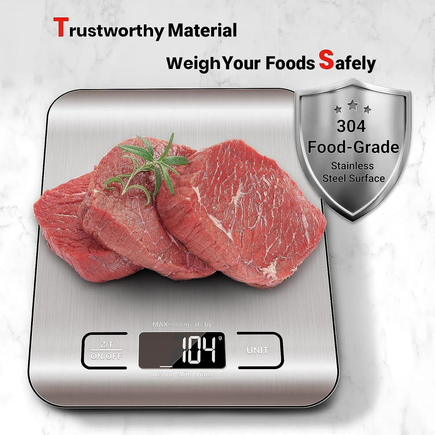 Кухонные весы 304 нержавеющая сталь с LCD дисплеем