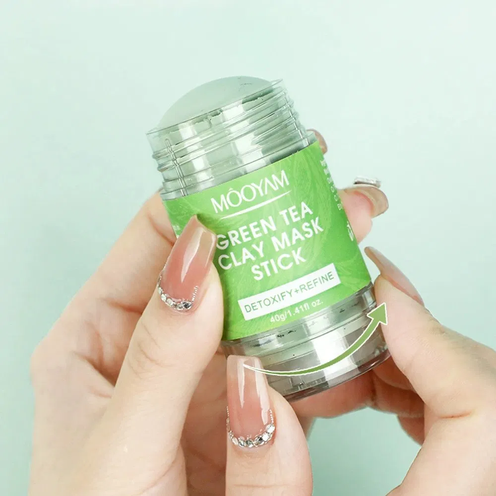 Face Mask Stick Anti Blemish Stick Cleansing Green Clay Face Mud Facial Anti Ance Blackhead Green Tea Mask Stick