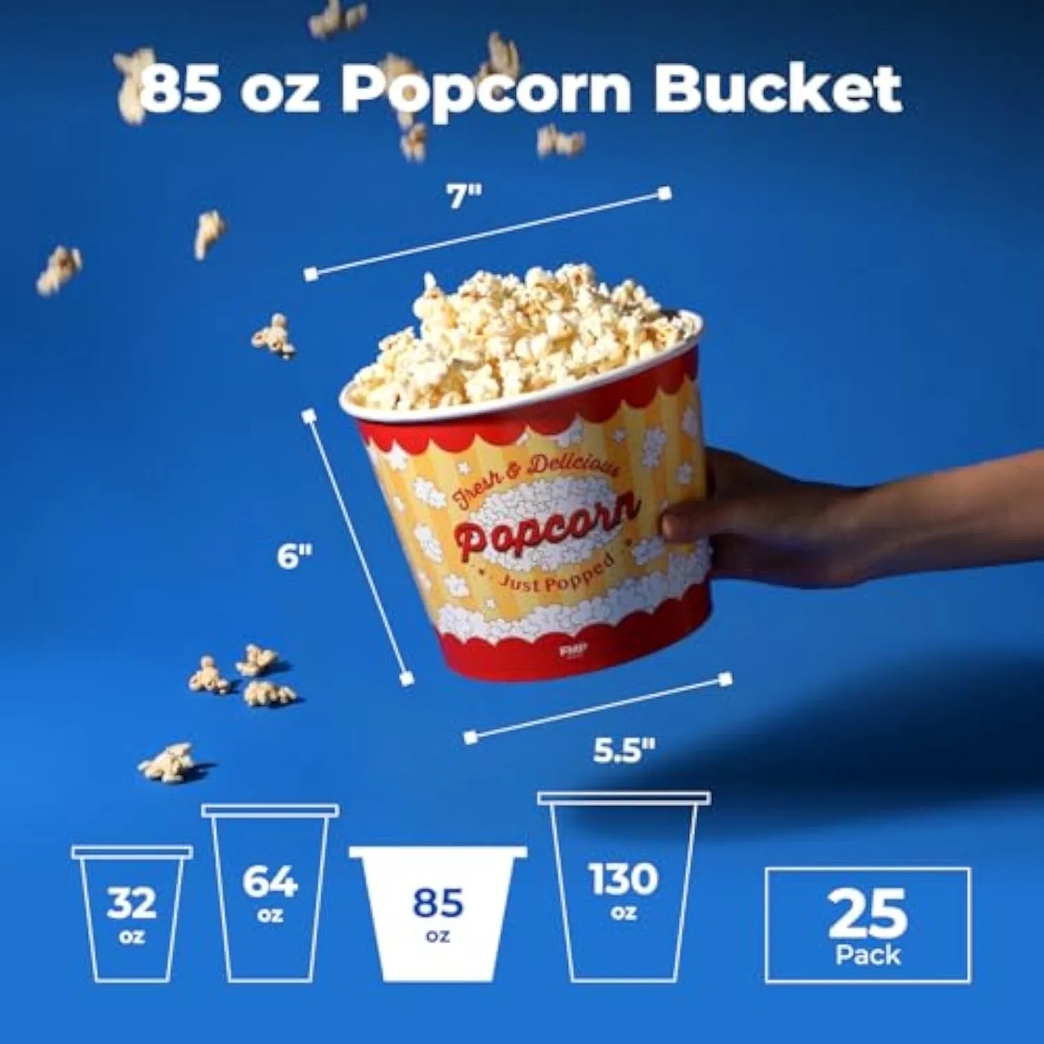 Бумажный стакан для попкорна, компостируемый