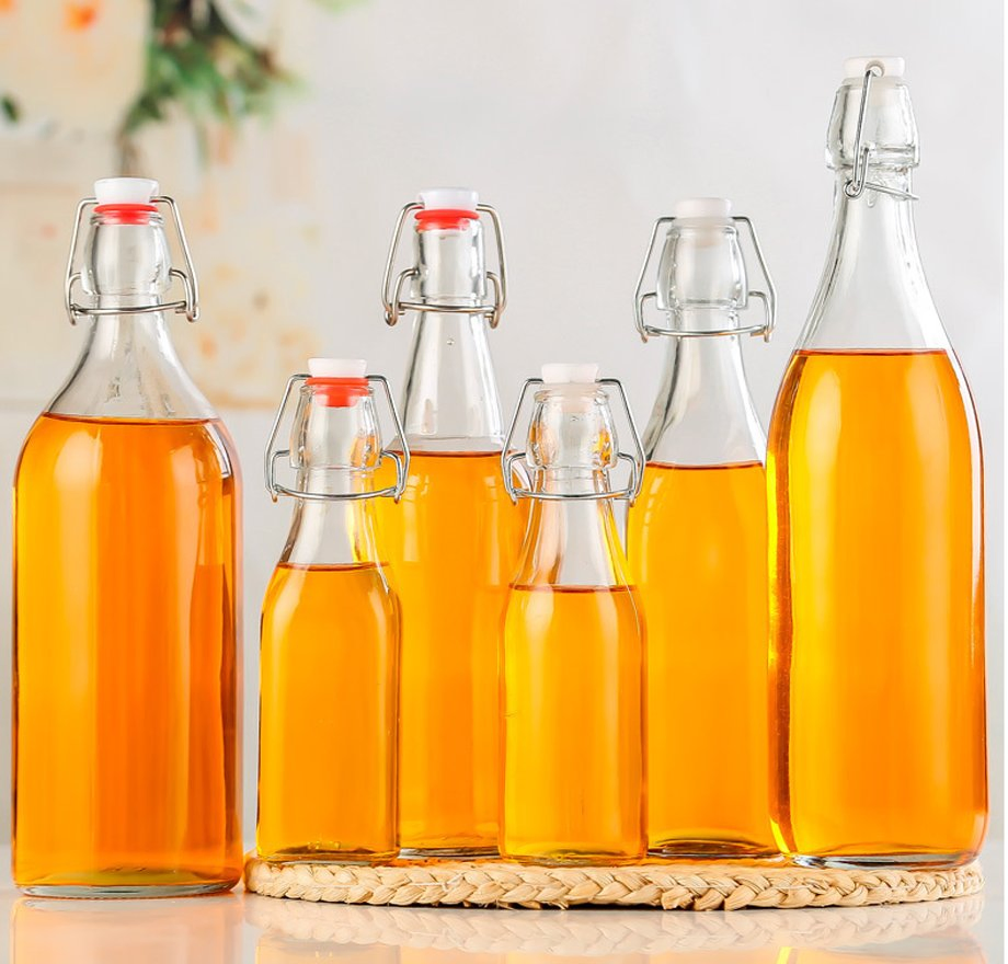 Customized Factory Price Whisky Gin Rum Tequila Vodka Glass Bottle 750ml 1000ml Elegant Shape Glass Spirits Liquor Bottle with Cork