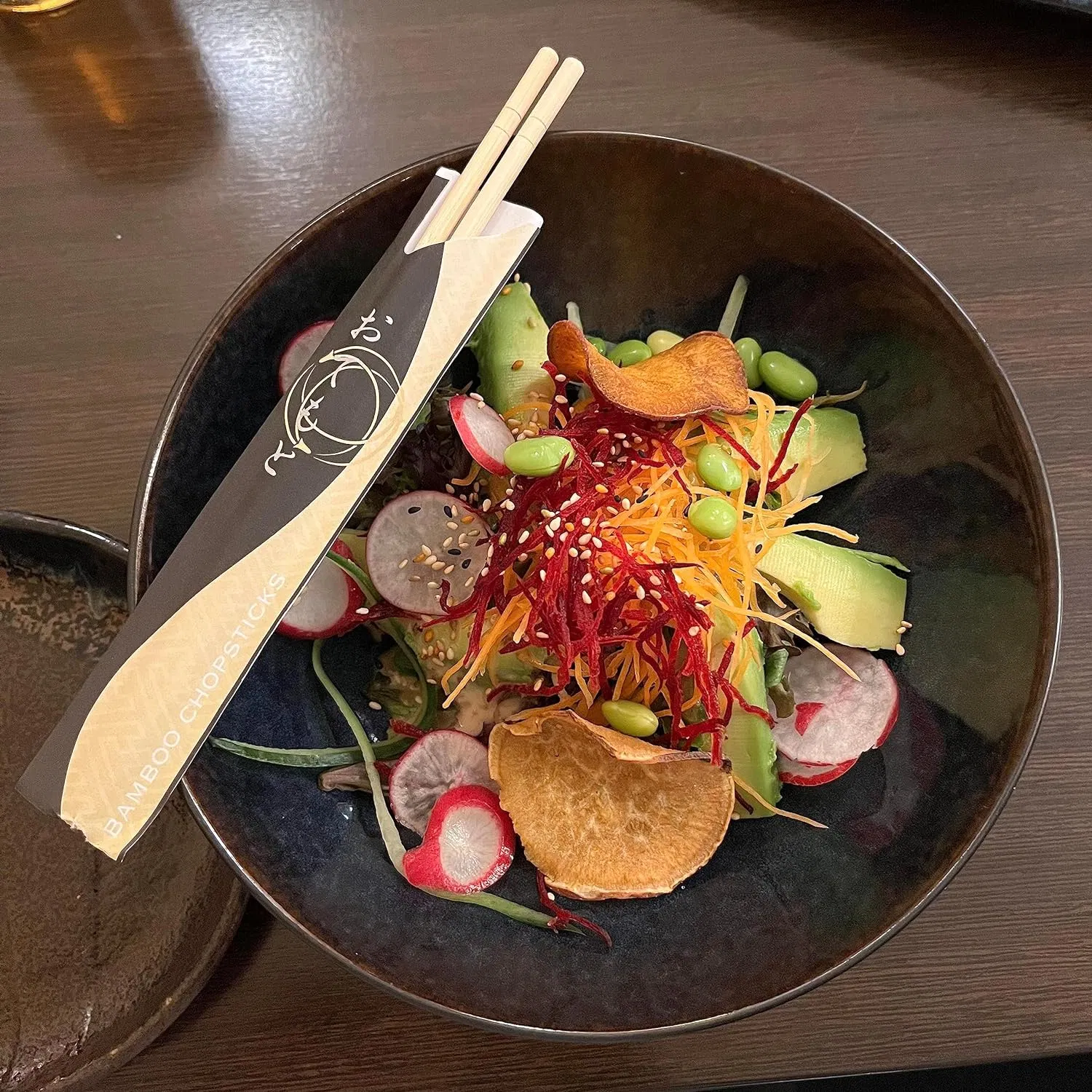 Round Separated Bamboo Chopsticks Reusable Chopsticks Sleeved Bamboo Chop Sticks
