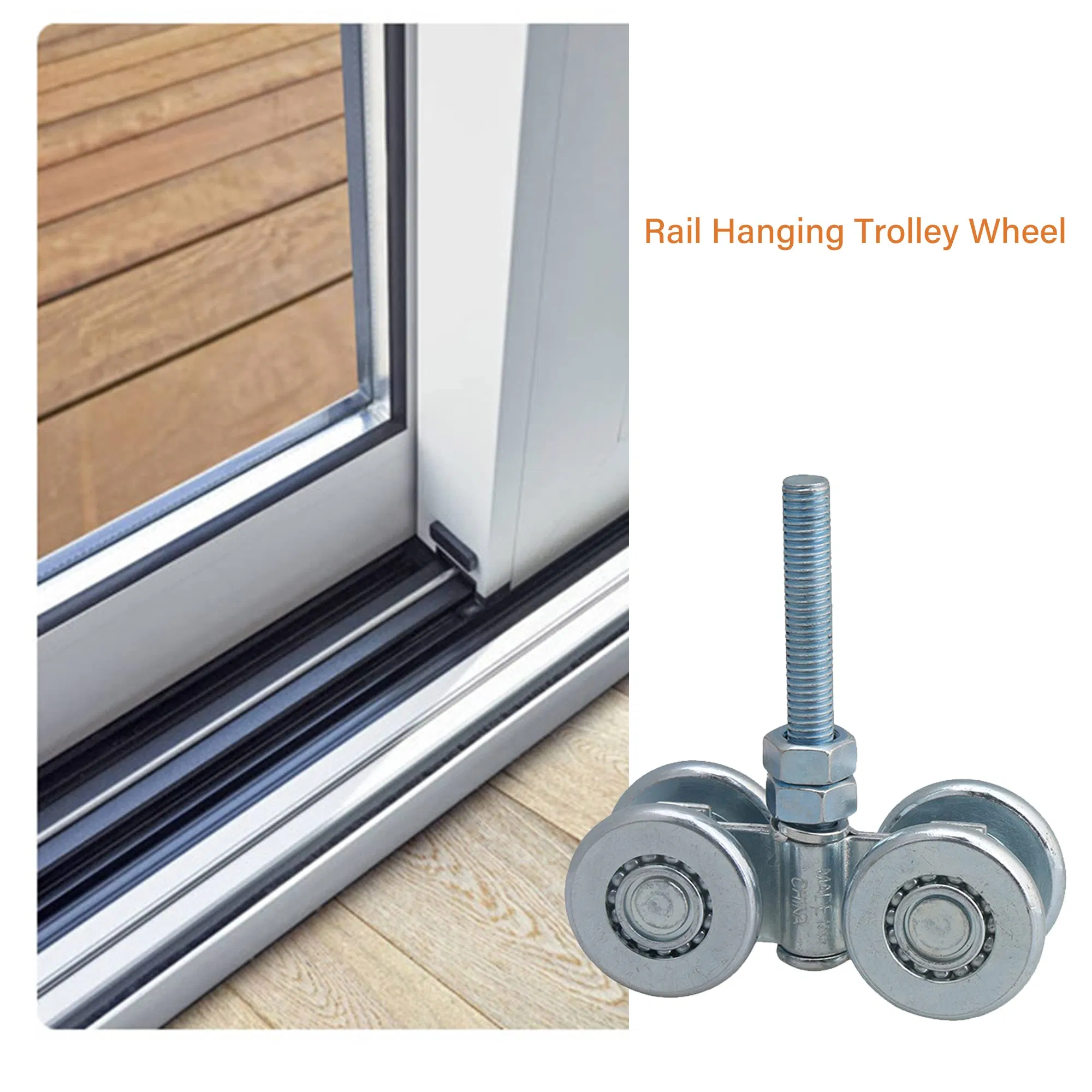 Heavy-Duty Steel Hanging Door Roller Outdoor Use Window & Door Accessories with Sliding Track