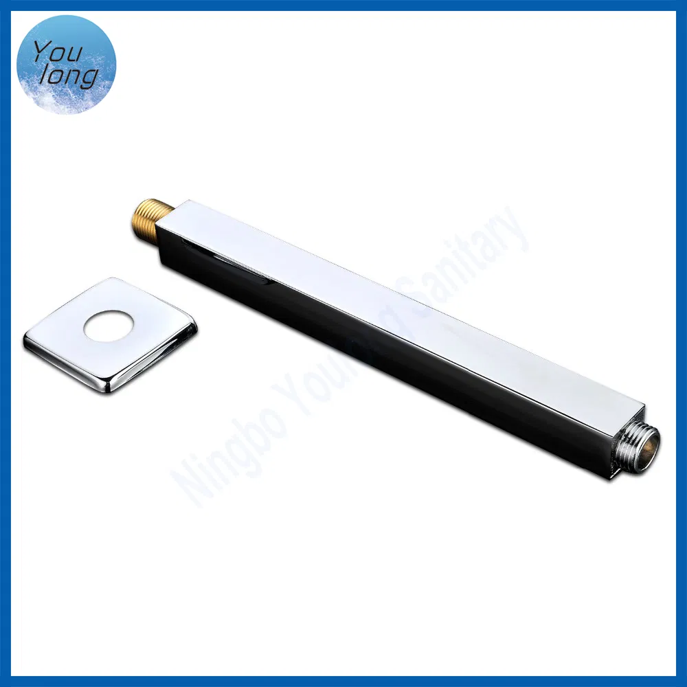 Quality SUS Shower Arm Extension Ceiling Mount Straight Square Shower Pipe