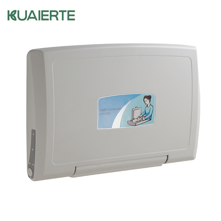 Kuaierte Plastic PE Baby Changing Table Portable Vertical Baby Changing Station for Public Bathroom