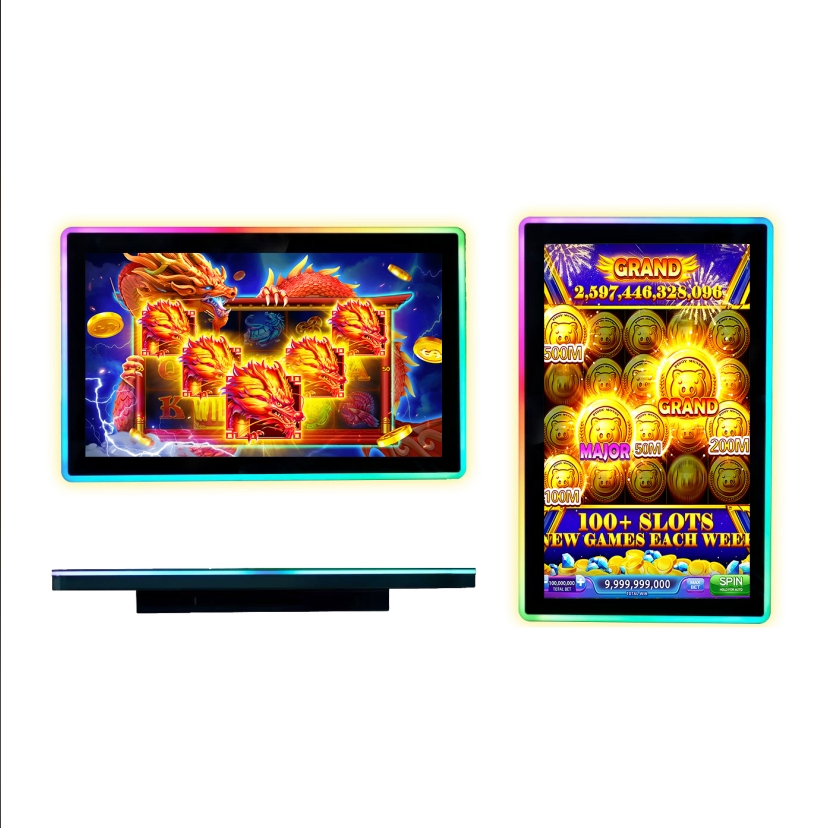 2025 Most Popular Touch Screen Gaming Monitor with Flat, J, C, S Shape for Jackpot, Arcade, Casino, Slot Games