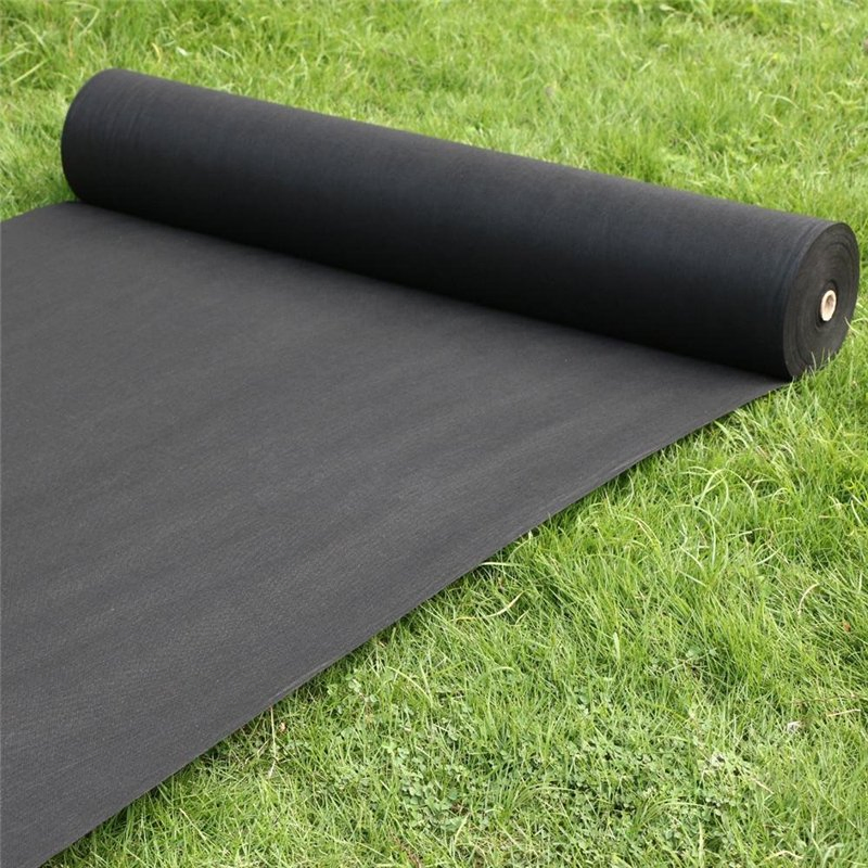 Sugrand Black Fabric Weed Barrier Garden Mat Weed Mat Mulch Matting