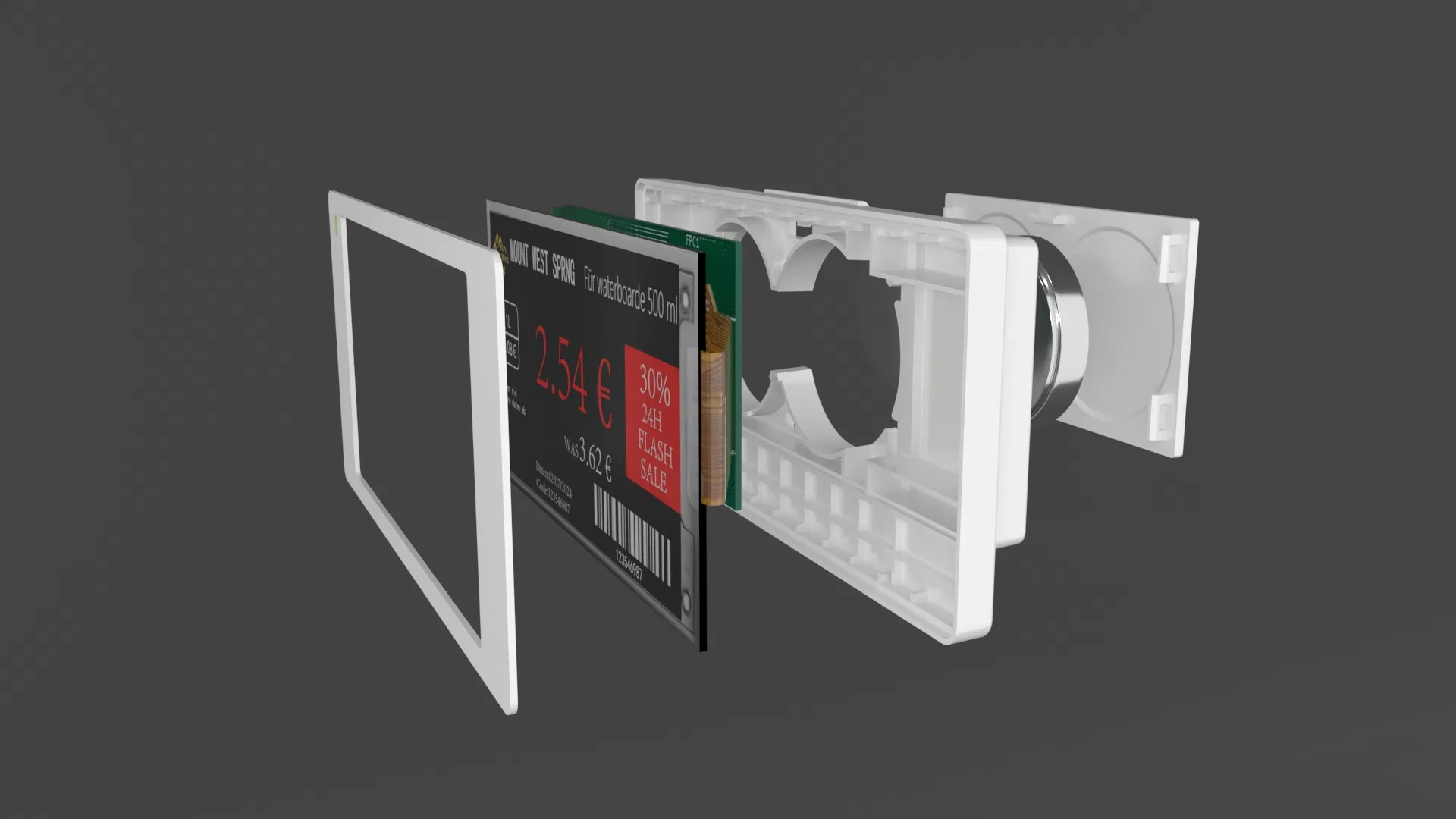 Supermarket E-Paper Price Tag System with Two-Color Display System