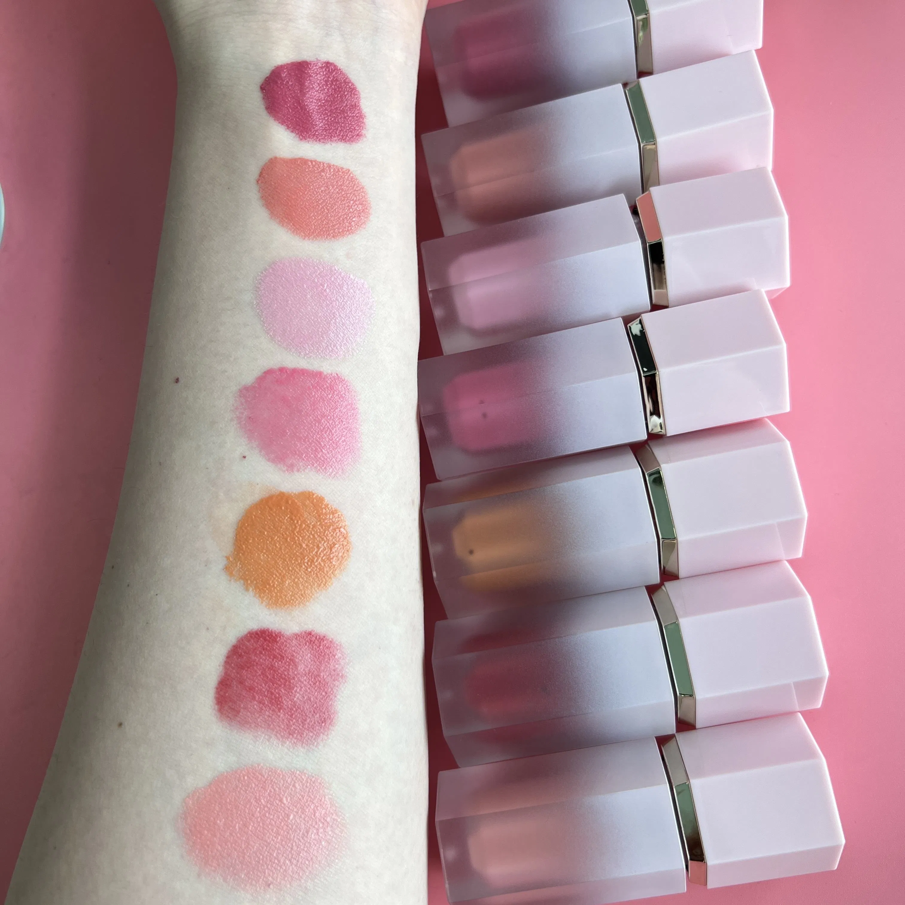 Brightening Tone Nude Makeup Natural Long-Lasting 7 Colors Matte Liquid Blush Private Label