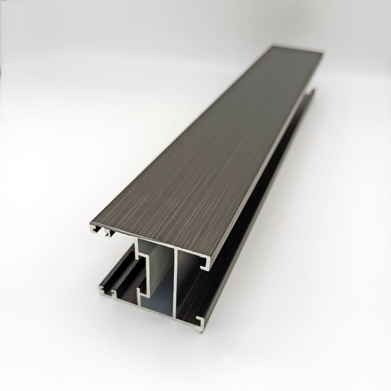 Whole Sales Silver Black Coffee Powder Coating Extruded Aluminium Profile