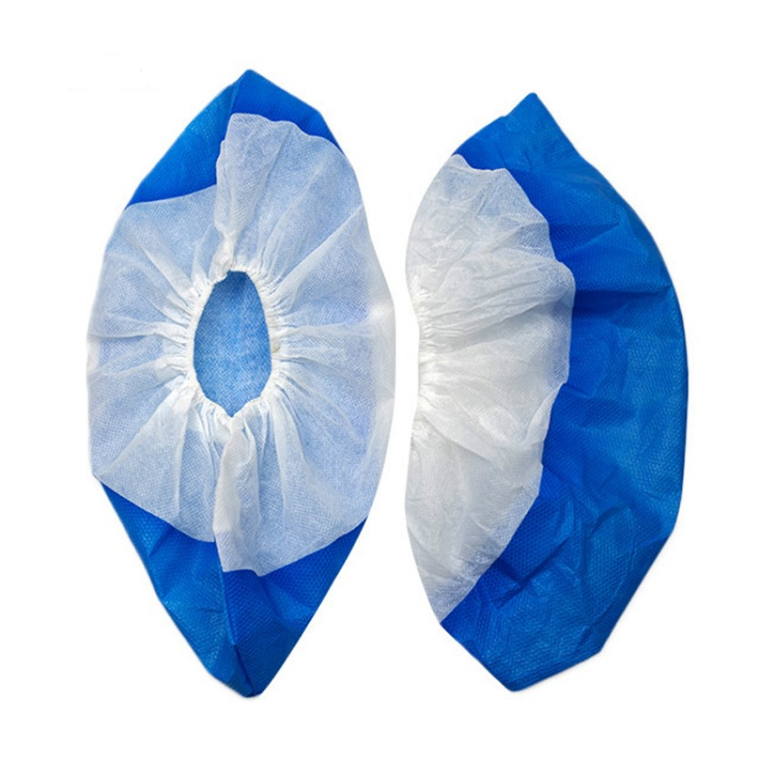 Disposable Microporous PP+CPE Shoe Covers Waterproof Anti-Slip Protective Overshoes